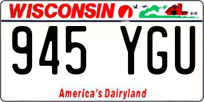 WI license plate 945YGU