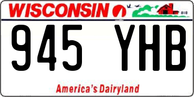 WI license plate 945YHB