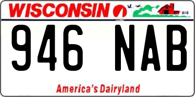 WI license plate 946NAB