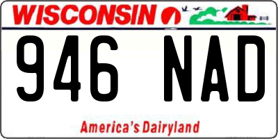 WI license plate 946NAD