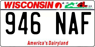 WI license plate 946NAF