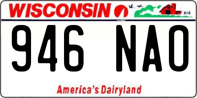 WI license plate 946NAO