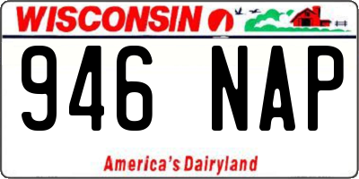 WI license plate 946NAP