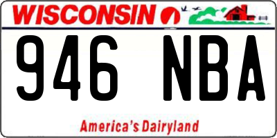 WI license plate 946NBA