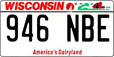 WI license plate 946NBE