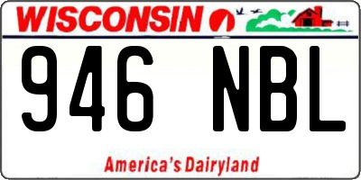 WI license plate 946NBL