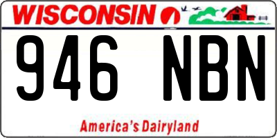 WI license plate 946NBN