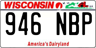 WI license plate 946NBP