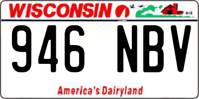 WI license plate 946NBV