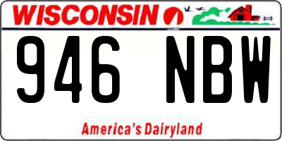 WI license plate 946NBW