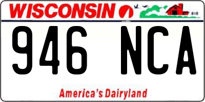 WI license plate 946NCA
