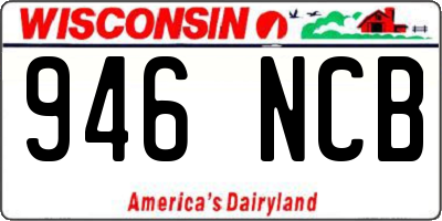 WI license plate 946NCB