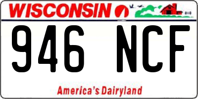 WI license plate 946NCF