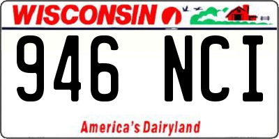 WI license plate 946NCI