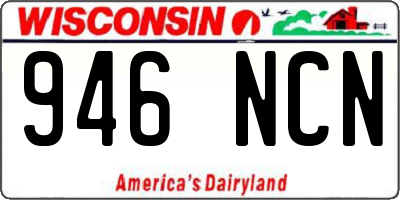 WI license plate 946NCN