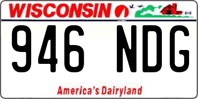 WI license plate 946NDG