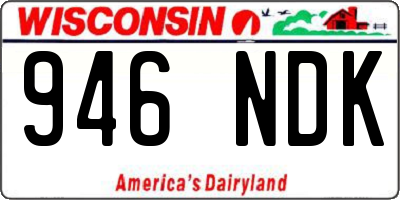 WI license plate 946NDK
