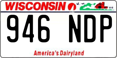 WI license plate 946NDP