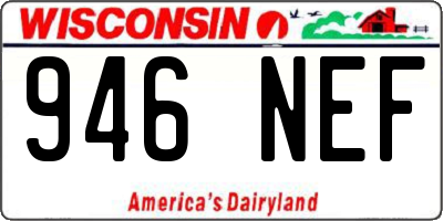 WI license plate 946NEF