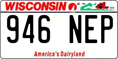 WI license plate 946NEP