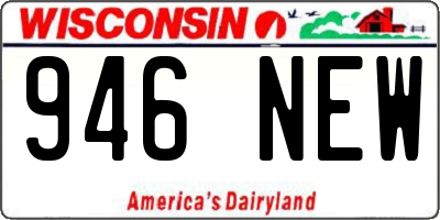 WI license plate 946NEW