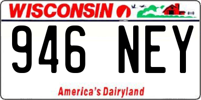WI license plate 946NEY