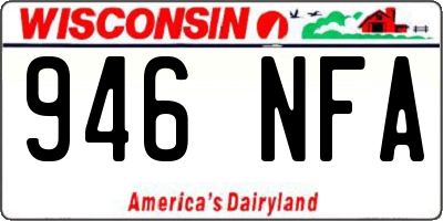 WI license plate 946NFA