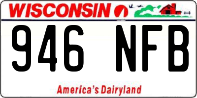 WI license plate 946NFB