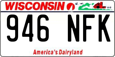 WI license plate 946NFK