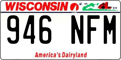 WI license plate 946NFM