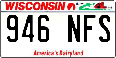 WI license plate 946NFS