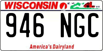 WI license plate 946NGC