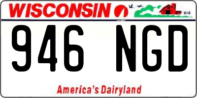 WI license plate 946NGD