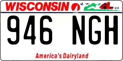 WI license plate 946NGH