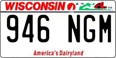 WI license plate 946NGM