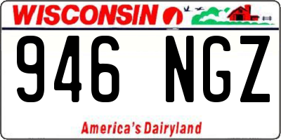 WI license plate 946NGZ
