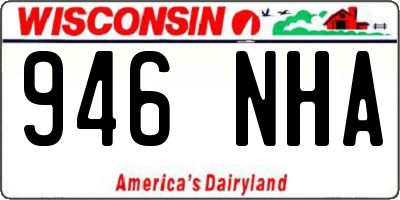 WI license plate 946NHA