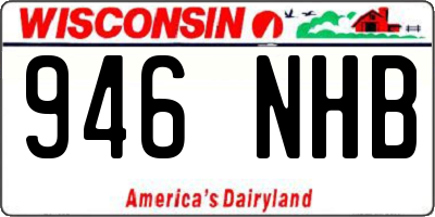 WI license plate 946NHB
