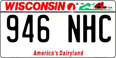 WI license plate 946NHC
