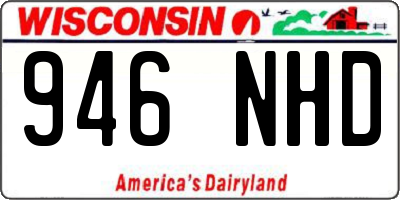 WI license plate 946NHD