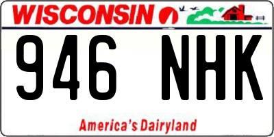 WI license plate 946NHK