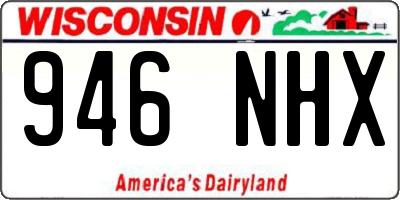 WI license plate 946NHX