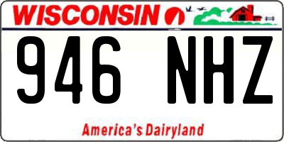 WI license plate 946NHZ