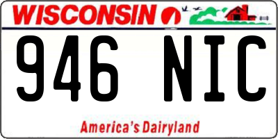 WI license plate 946NIC