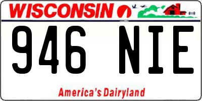 WI license plate 946NIE