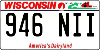 WI license plate 946NII