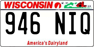 WI license plate 946NIQ