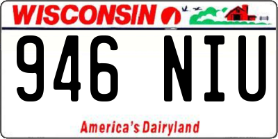 WI license plate 946NIU