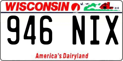 WI license plate 946NIX