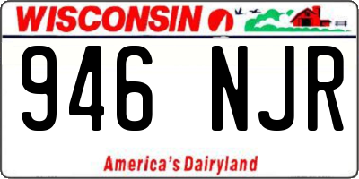 WI license plate 946NJR